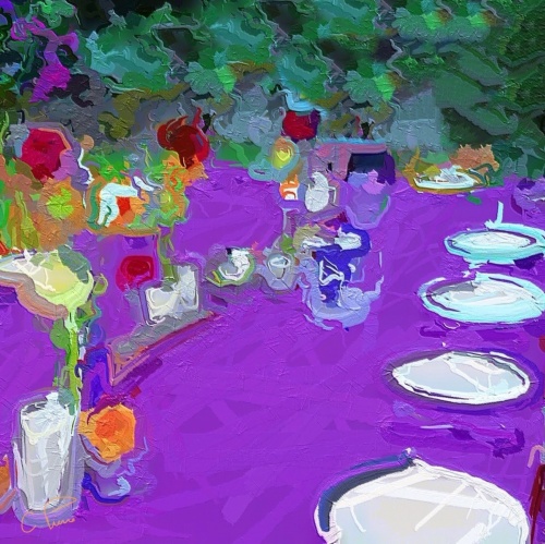 "Al Fresco Dinner Party." ©2013. Christianna Pierce.